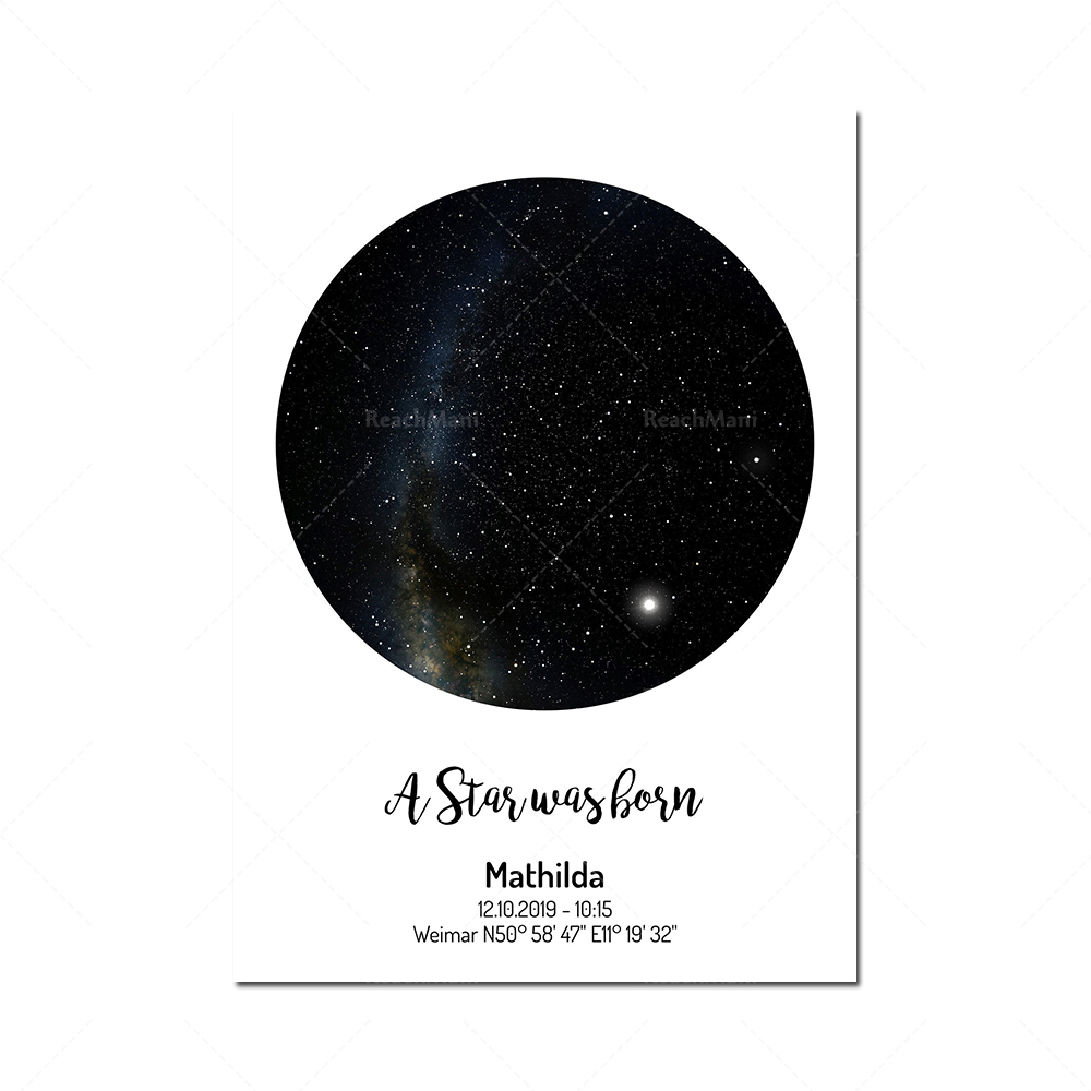 Ay evreleri yapay izlenim-yıld - Star Map Poster incelemesi ve fiyatı